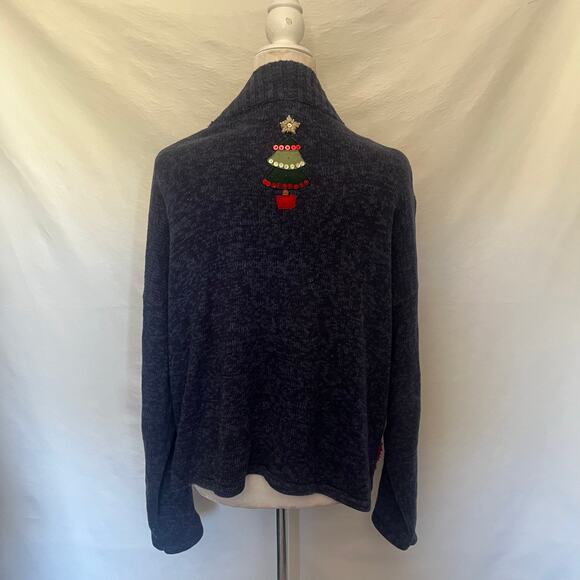 Heirloom Collectibles Christmas Y2K Zip Sweater Sz XL Snowman Ugly Christmas - Picture 7 of 16
